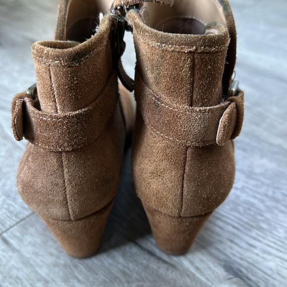 Franco Sarto Cognac Suede Boots 6 - Picture 6 of 11